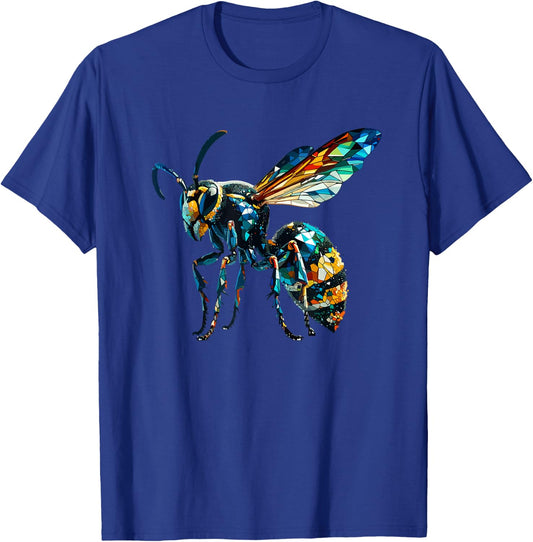 Polygon Art Wasp Wasps T-Shirt - T-Shirt | Royal