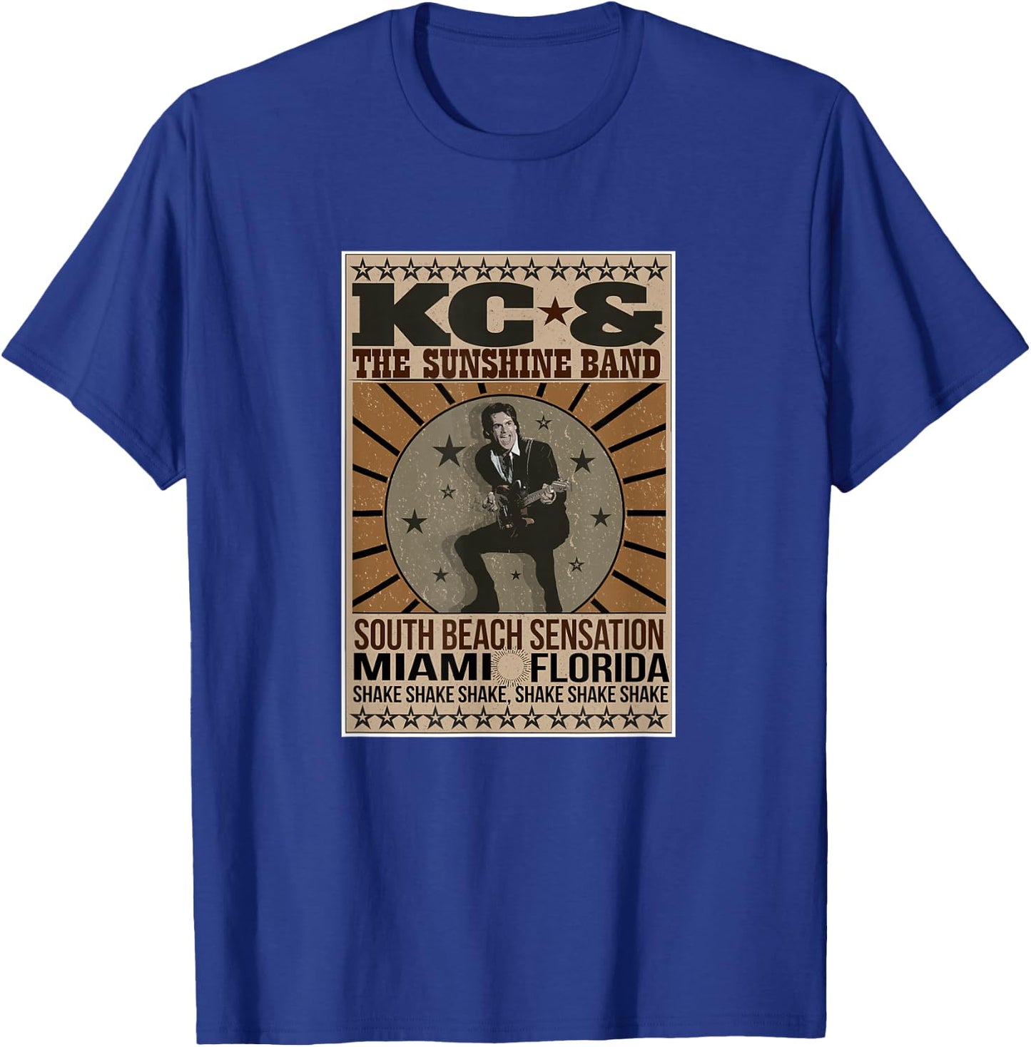 KC Hatch Print Vintage T-Shirt - T-Shirt | Royal