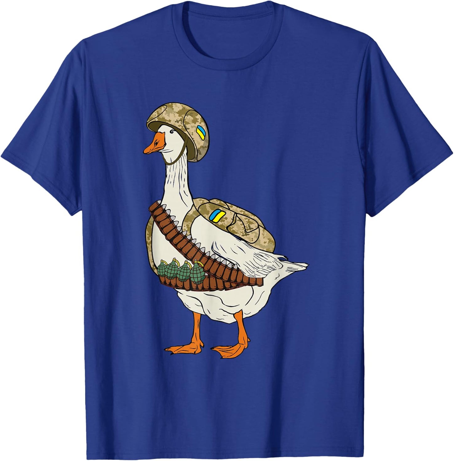 Ukrainian military goose combat solder funny Russian joke T-Shirt - T-Shirt | Royal