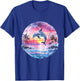 Sea Ocean Animal Art Delfin Sonnenuntergang Meer Ozean Tierliebhaber Ozean Meer Delfin Schwarz S EU 38-40 T-Shirt - T-Shirt | Royal