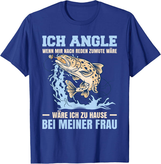 Funny Fish Fisherman Fishing Fisherman Fishing , black T-Shirt - T-Shirt | Royal