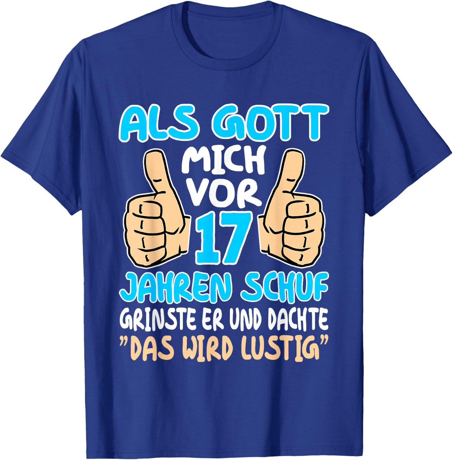 17th Birthday 17 Years Boy Girl Teenager 17 Years Old , black, s T-Shirt - T-Shirt | Royal