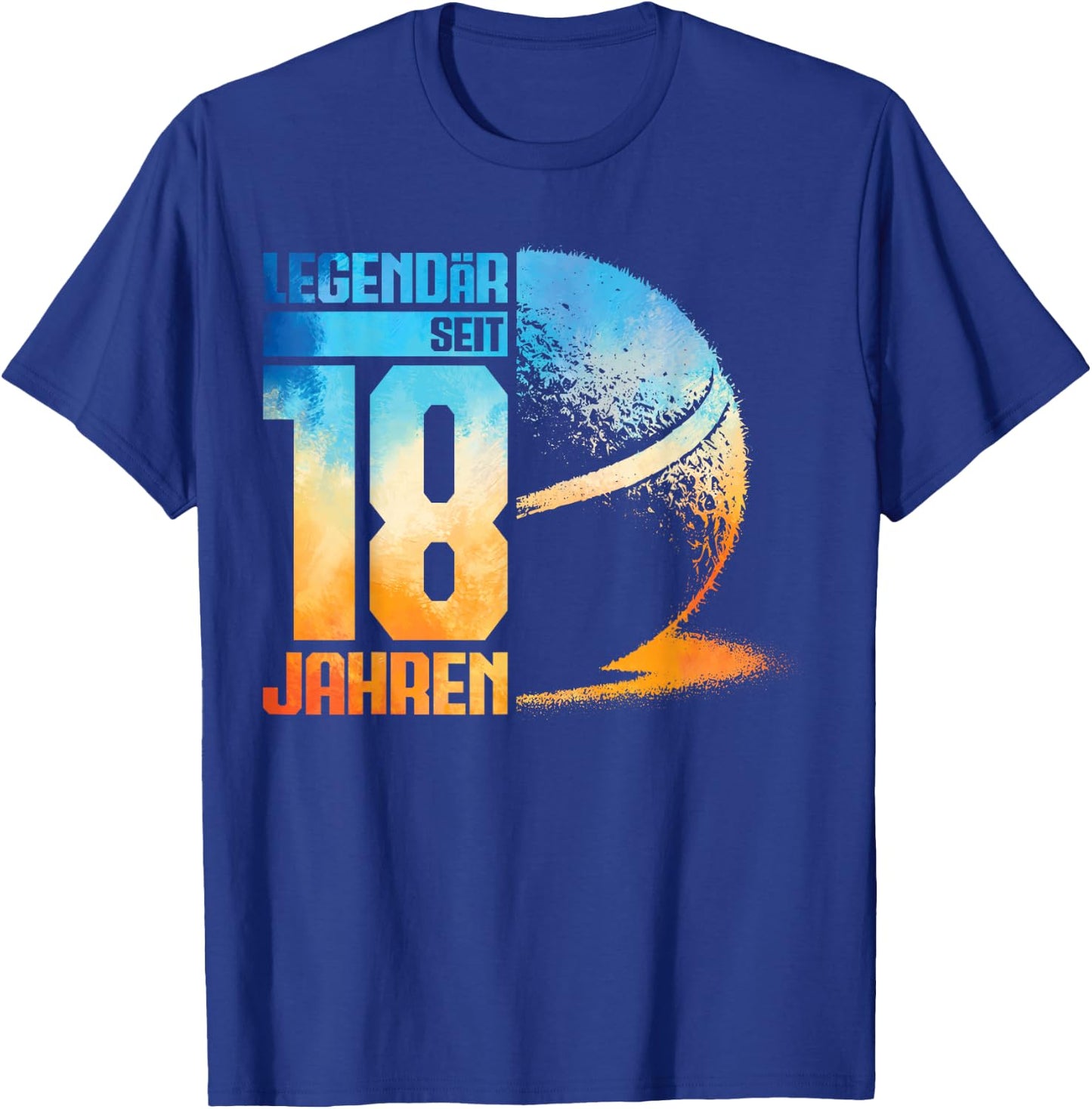 18th Birthday Decoration Tennis Player 18 Years Boy , black, S T-Shirt - T-Shirt | Royal