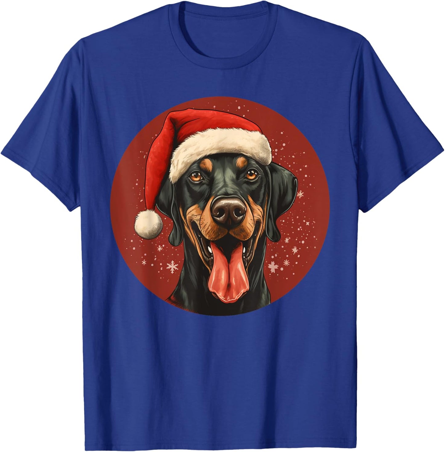 Funny Xmas Doberman Mom Dad Gift Dobie Dog Lovers Christmas T-Shirt - T-Shirt | Royal