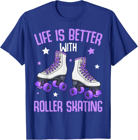 Roller Skates Girls Roller Girl Roller Skates T-Shirt - T-Shirt | Royal