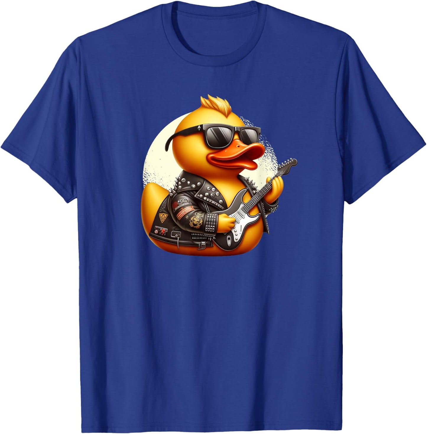 Rubber Duck Rockstar With Guitar T-Shirt - T-Shirt | Royal