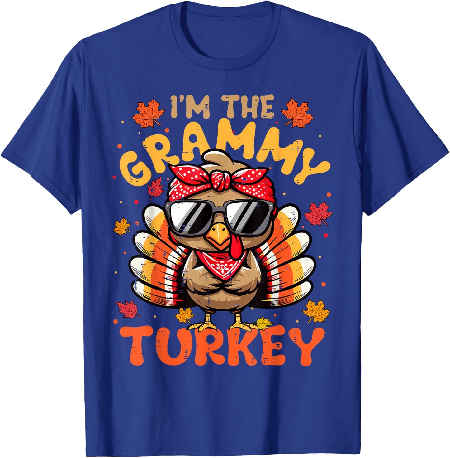 I'm the Grammy Turkey Matching 2024 Family Thanksgiving T-Shirt - T-Shirt | Royal