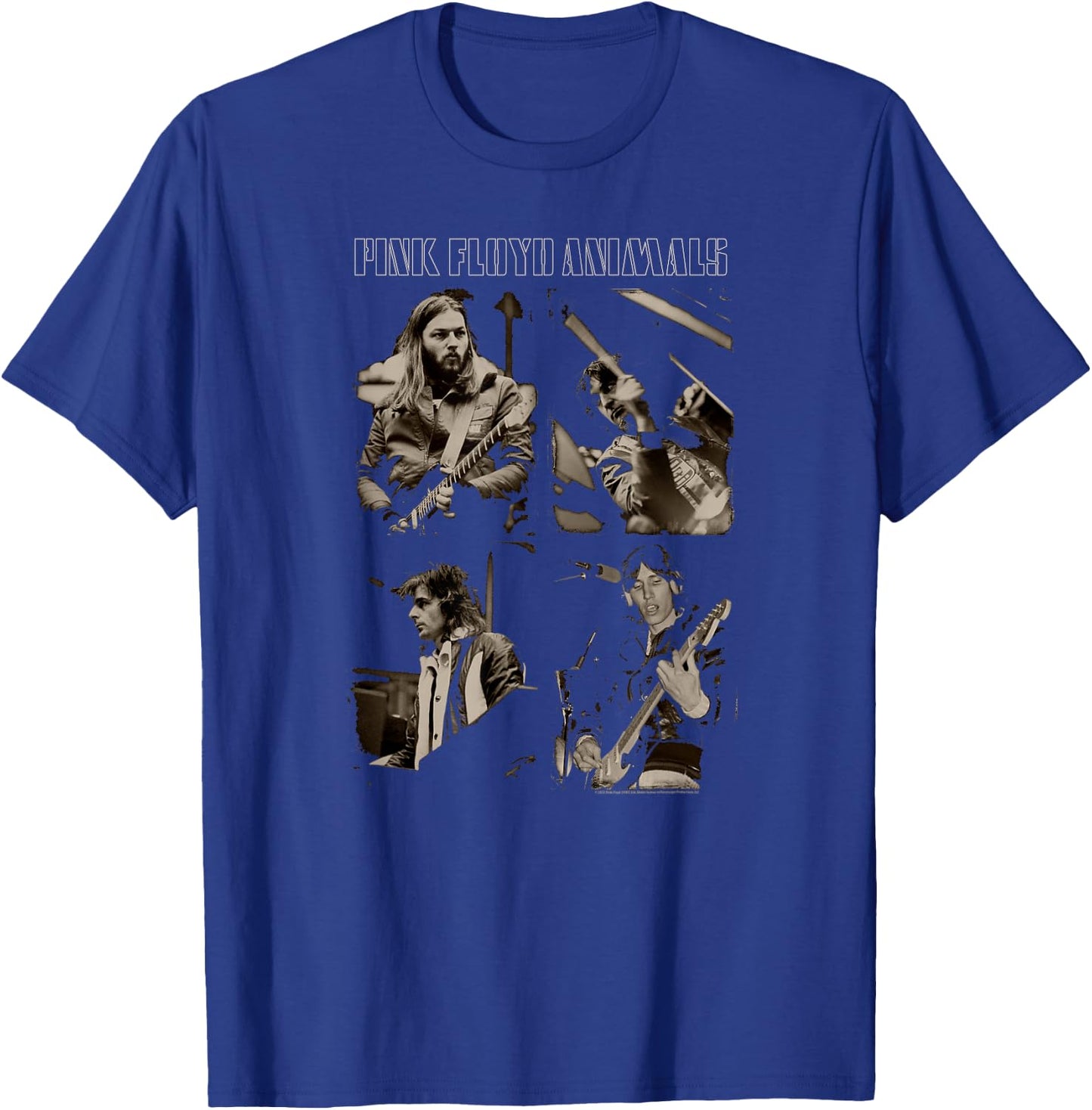 Pink Floyd Animals 2018 Live Band Sepia Photo , black T-Shirt - T-Shirt | Royal