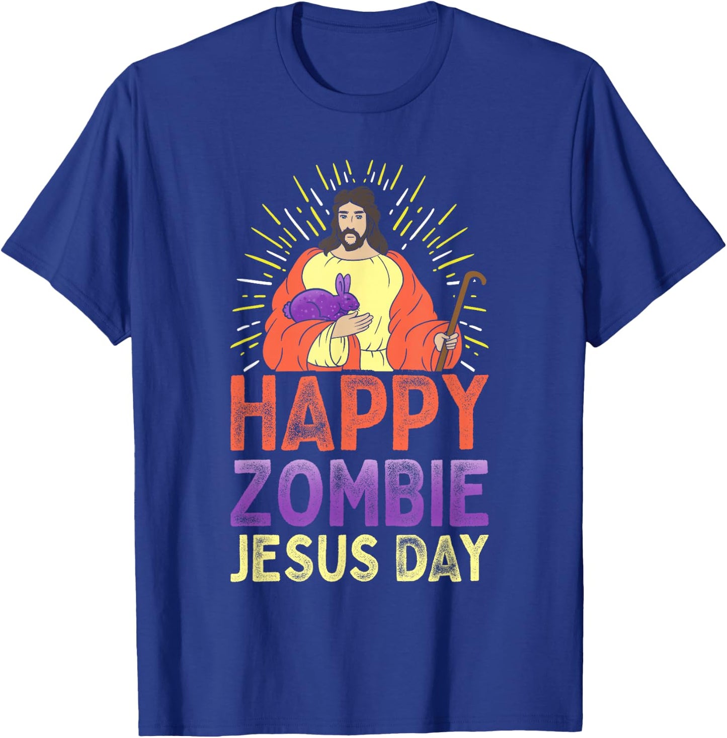 Cute Happy Zombie Jesus Day Easter Bunny Women T-Shirt - T-Shirt | Royal