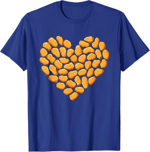 Chicken Nuggets Heart T-Shirt - T-Shirt | Royal