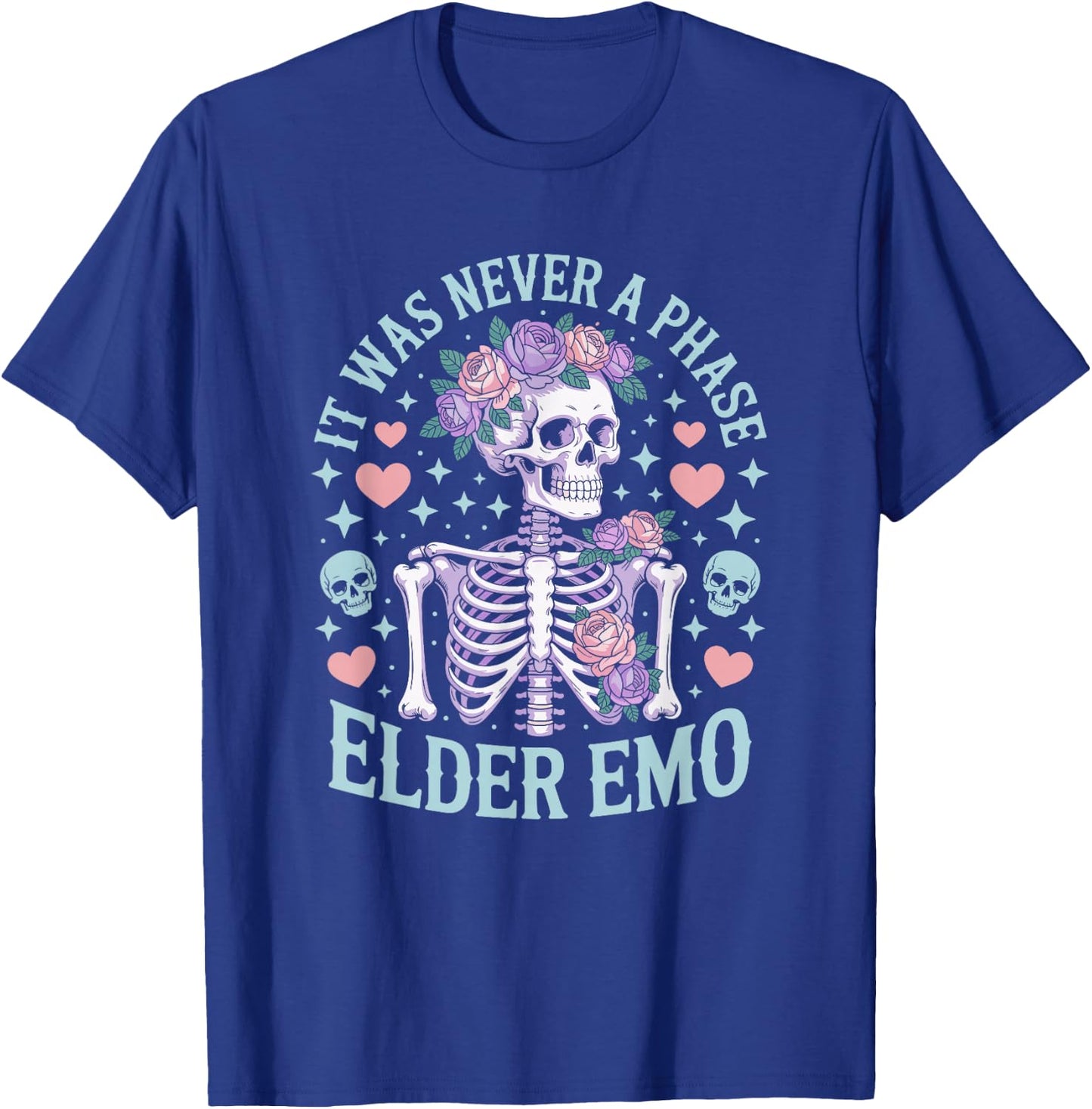 Elder Emo Club It was Never A Phase Sarcastic Millennial Pun T-Shirt - T-Shirt | Royal