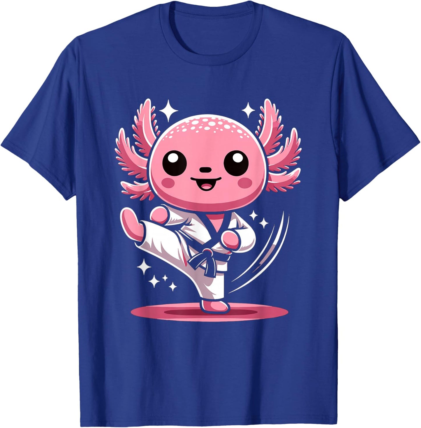 Karate Axolotl Martial Arts Taekwondo Kickboxing For Boys T-Shirt - T-Shirt | Royal