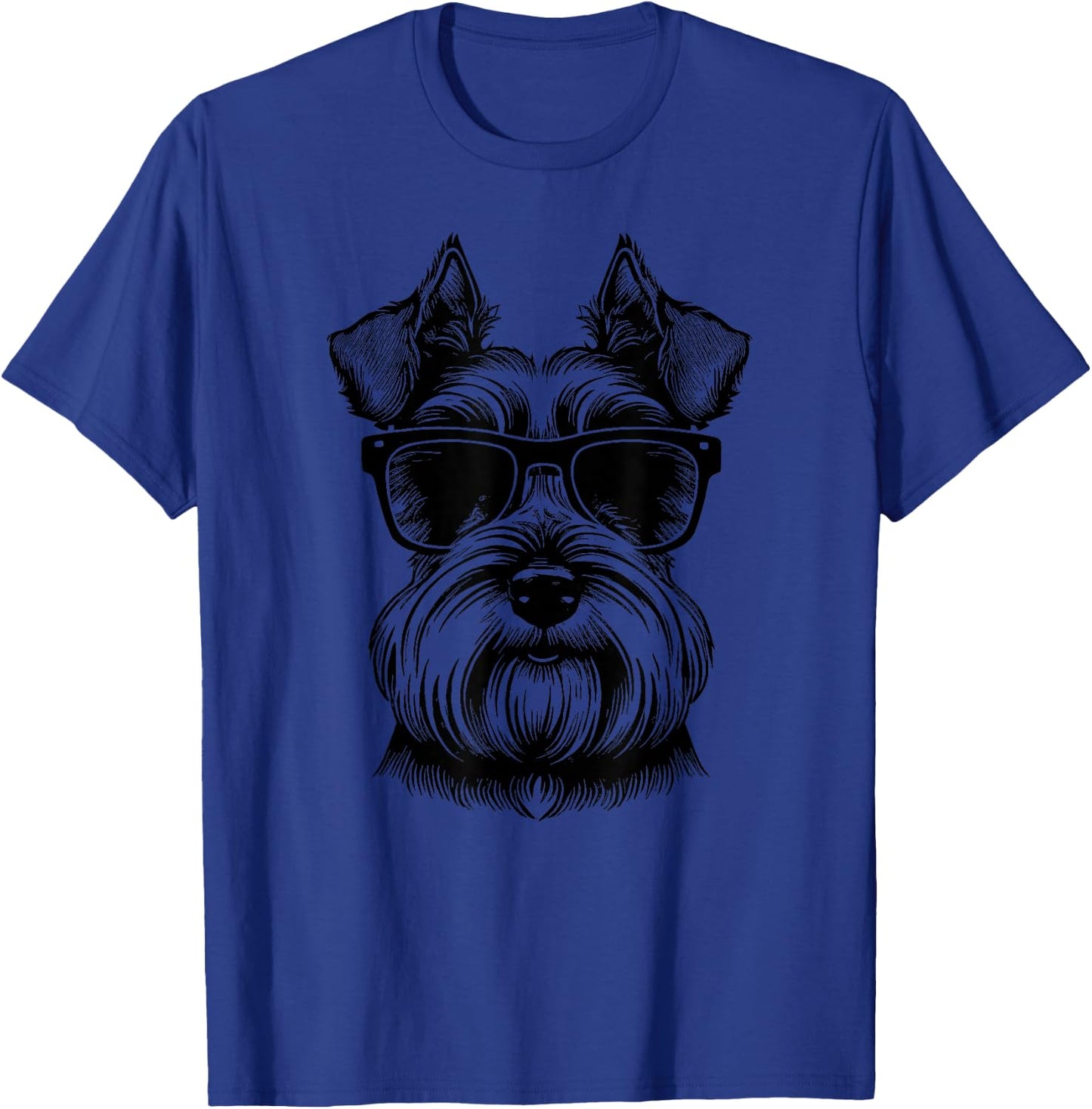 Miniature Schnauzer Miniature Schnauzer dog with sunglasses T-Shirt - T-Shirt | Royal