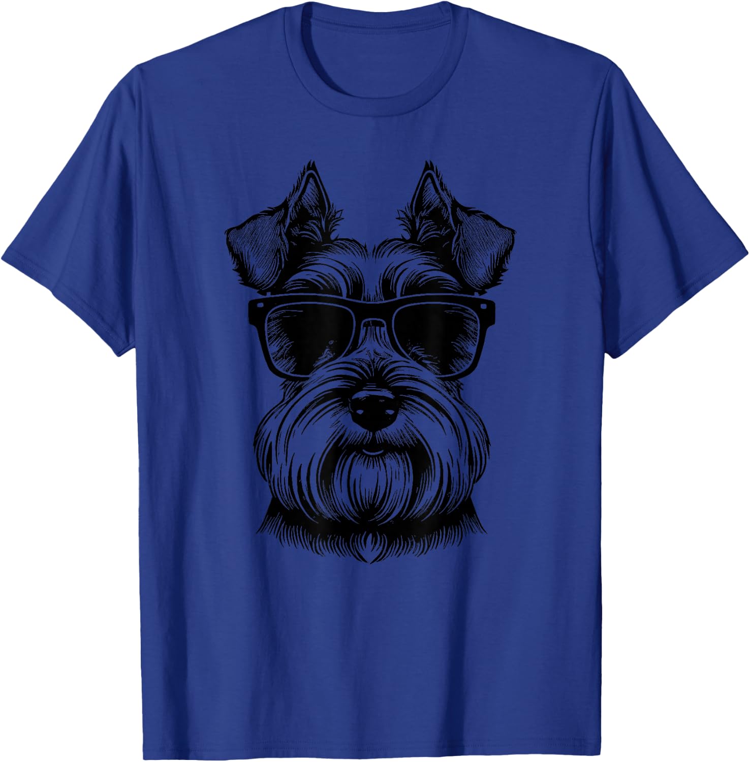 Miniature Schnauzer Miniature Schnauzer dog with sunglasses T-Shirt - T-Shirt | Royal