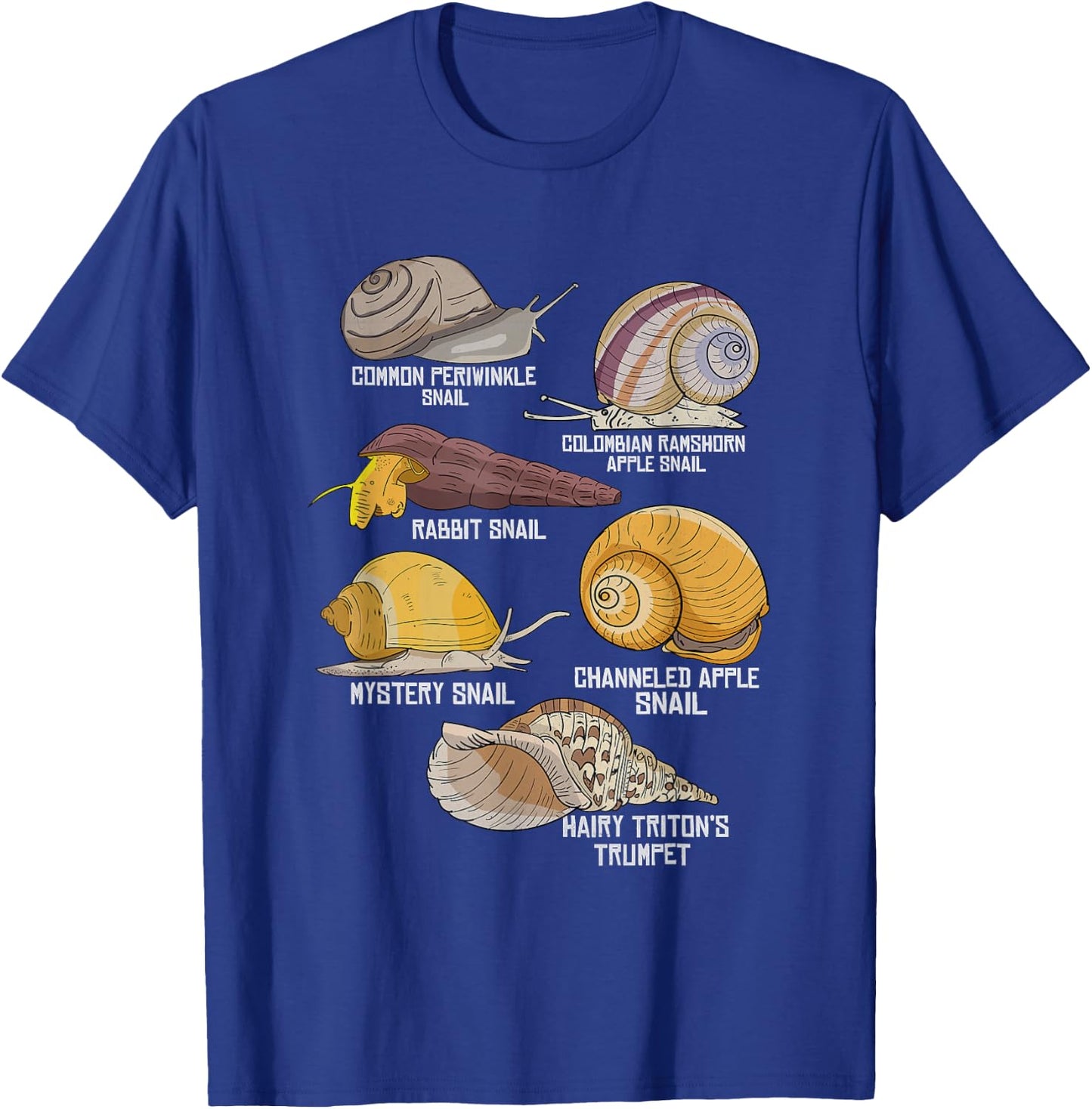 Water Snail Species Illustration Biology Water Snails T-Shirt - T-Shirt | Royal