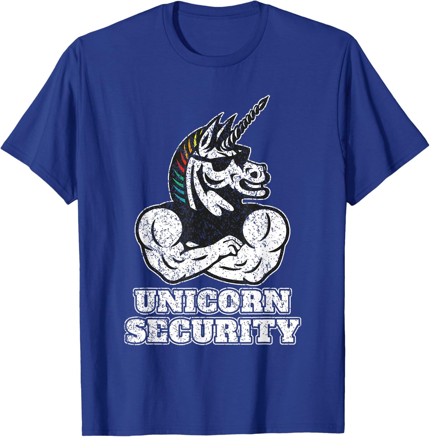 Unicorn Security I Unicorn Lover Muscular I Unicorn Security T-Shirt - T-Shirt | Royal