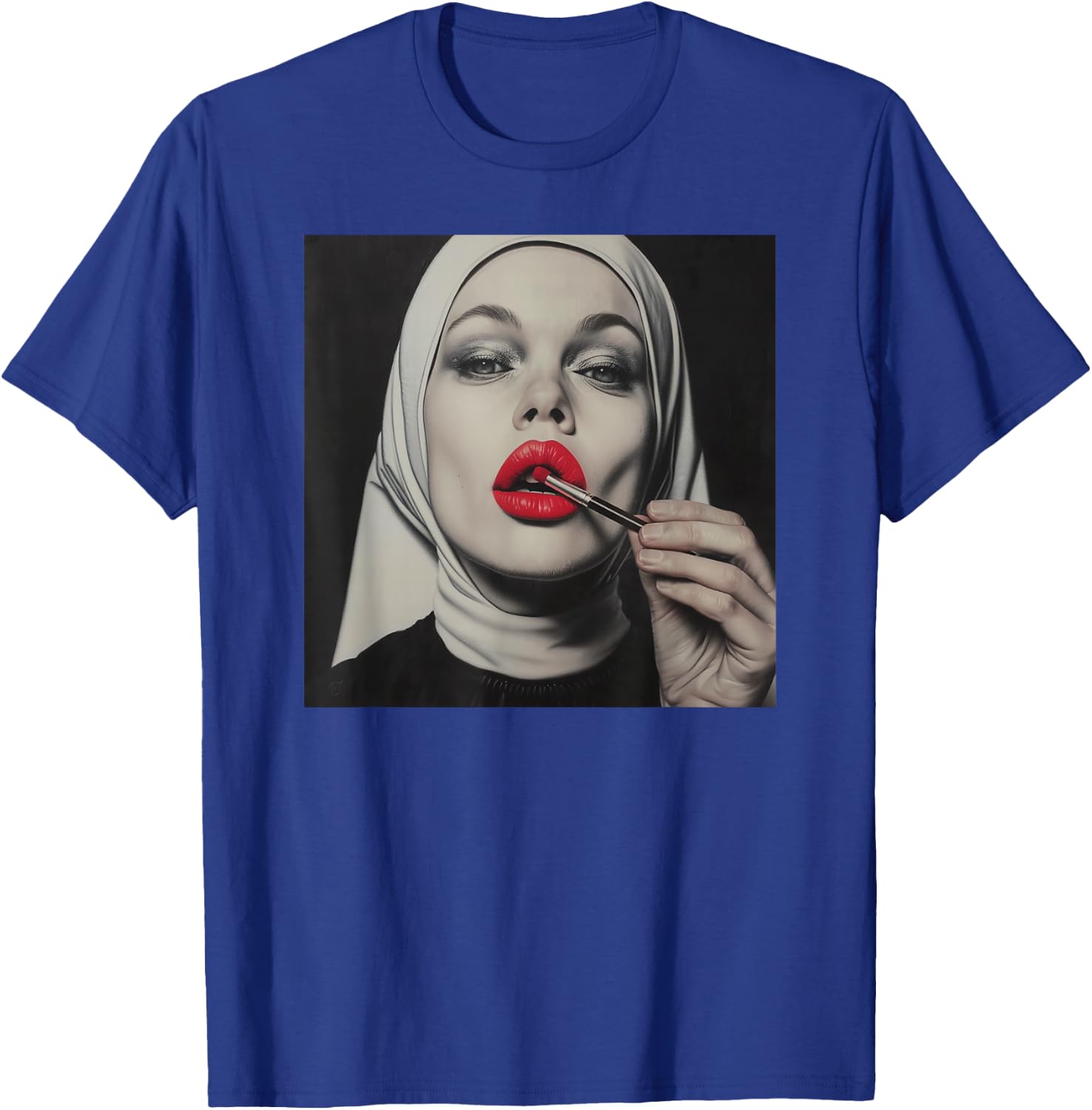 Rebellious Nun with Lipstick, Rebellious Nun T-Shirt - T-Shirt | Royal