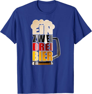 Ein Zwei Drei Beer Funny Easy Beer Mug Oktoberfest Costume , Black, S T-Shirt - T-Shirt | Royal