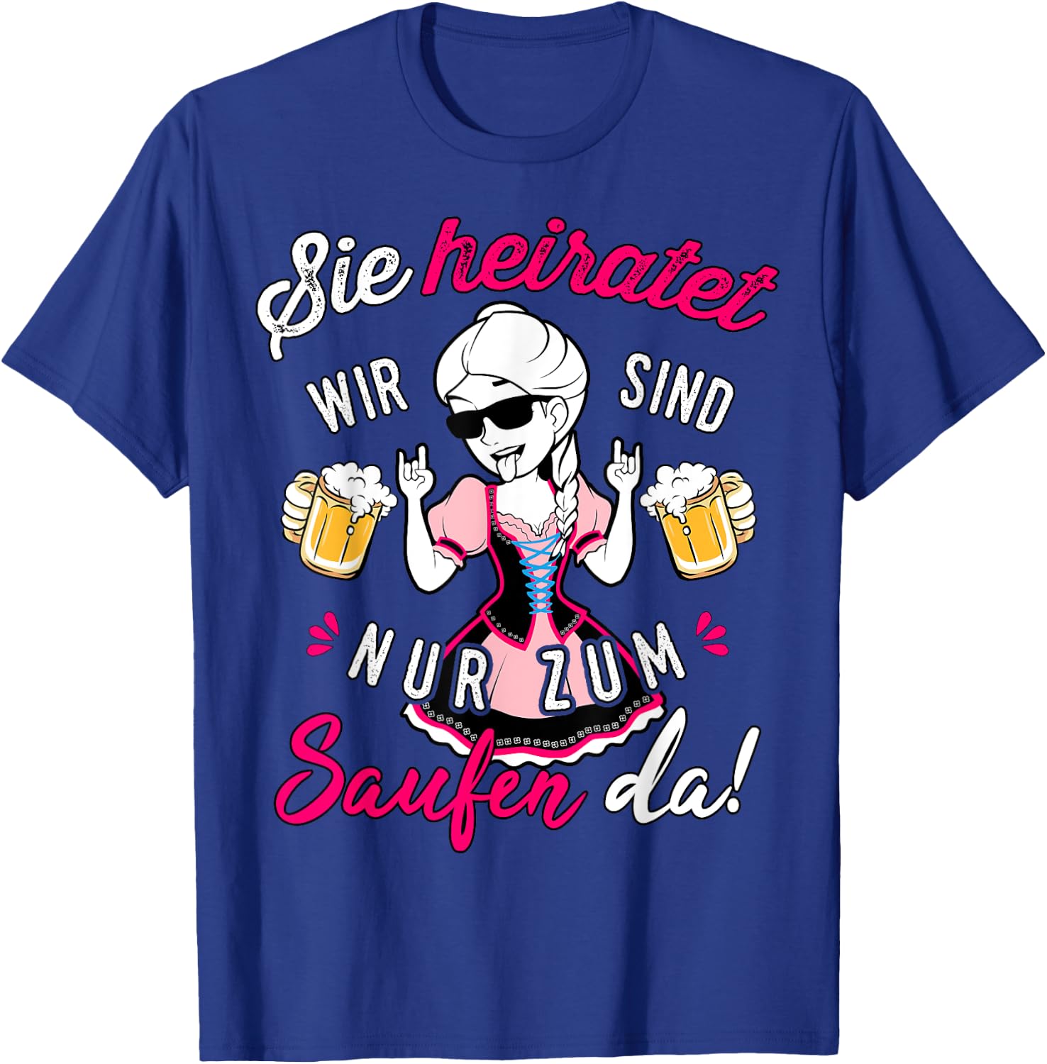 Team Bride Outfit JGA Women's Hen Night , black T-Shirt - T-Shirt | Royal