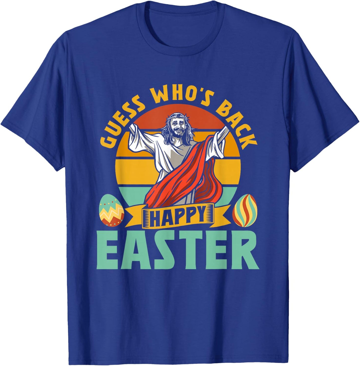 Guess Who Back Is Frohe Osterfest Easter Egg T-Shirt - T-Shirt | Royal