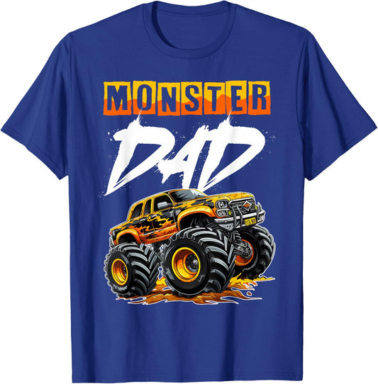 Monster Truck Dad Funny Happy Father's Day Daddy Dada Men T-Shirt - T-Shirt | Royal
