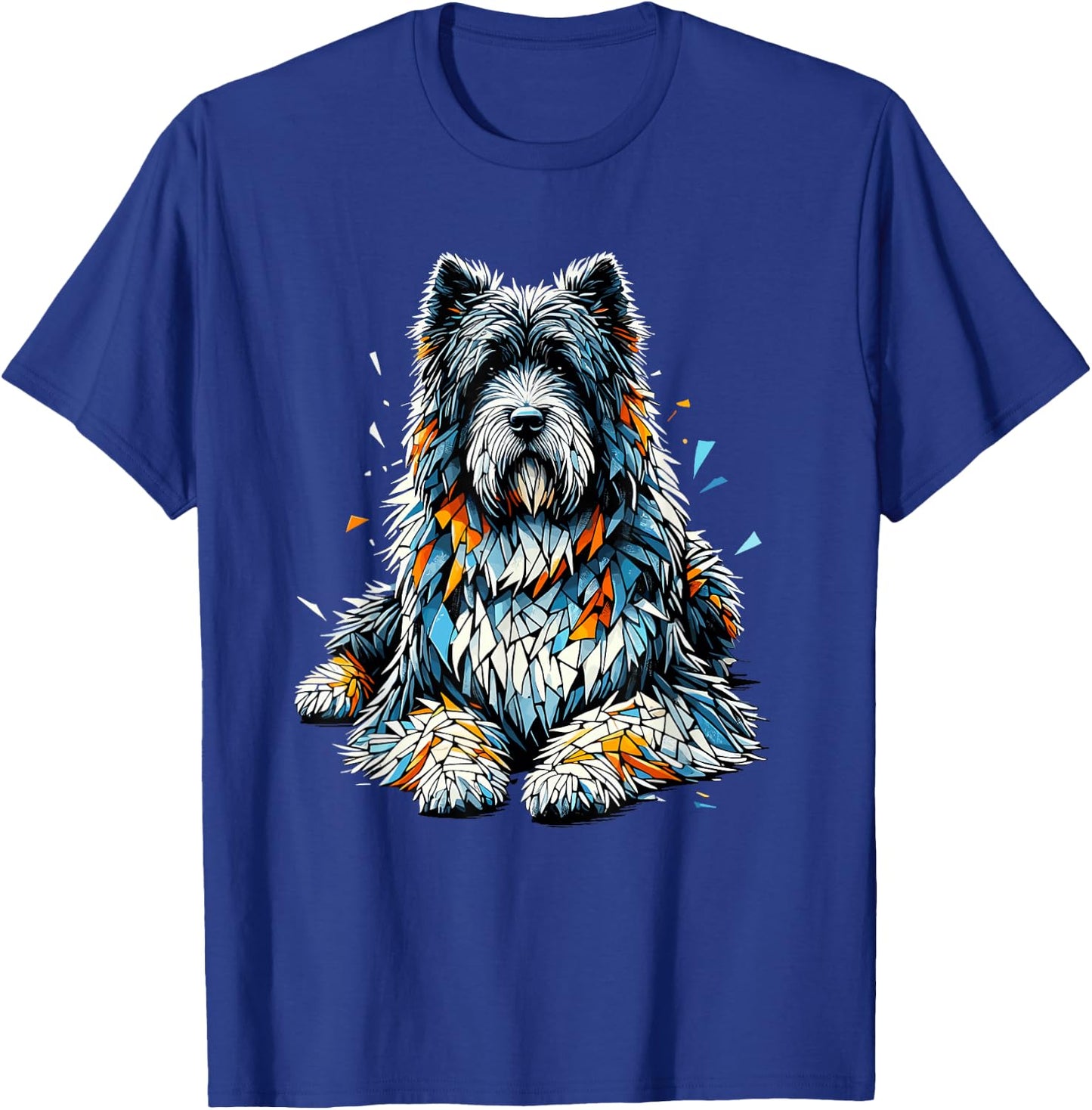 Polygon Art Bouvier Des Flandres T-Shirt - T-Shirt | Royal