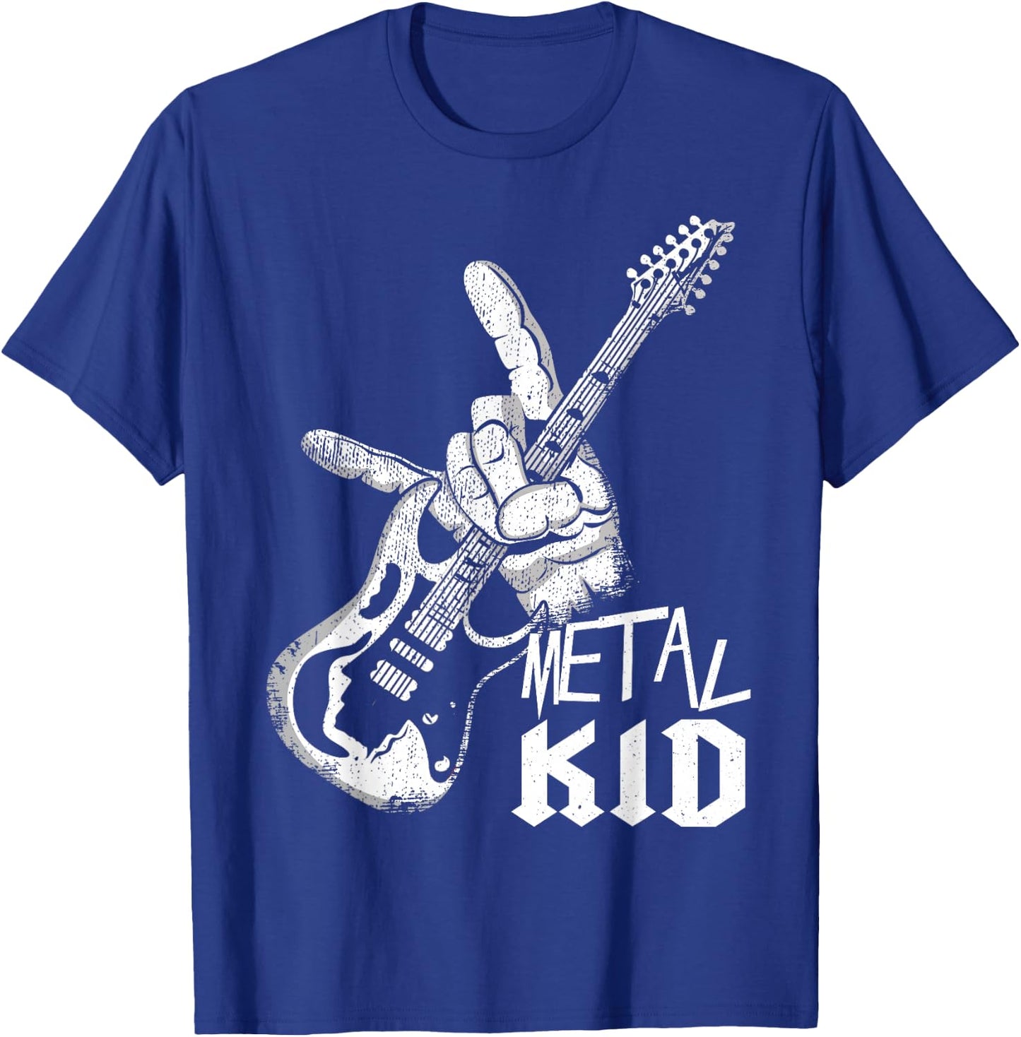 Rocker Hand Sign Metal Music Lover Guitarist Rock Metal Kid , black T-Shirt - T-Shirt | Royal