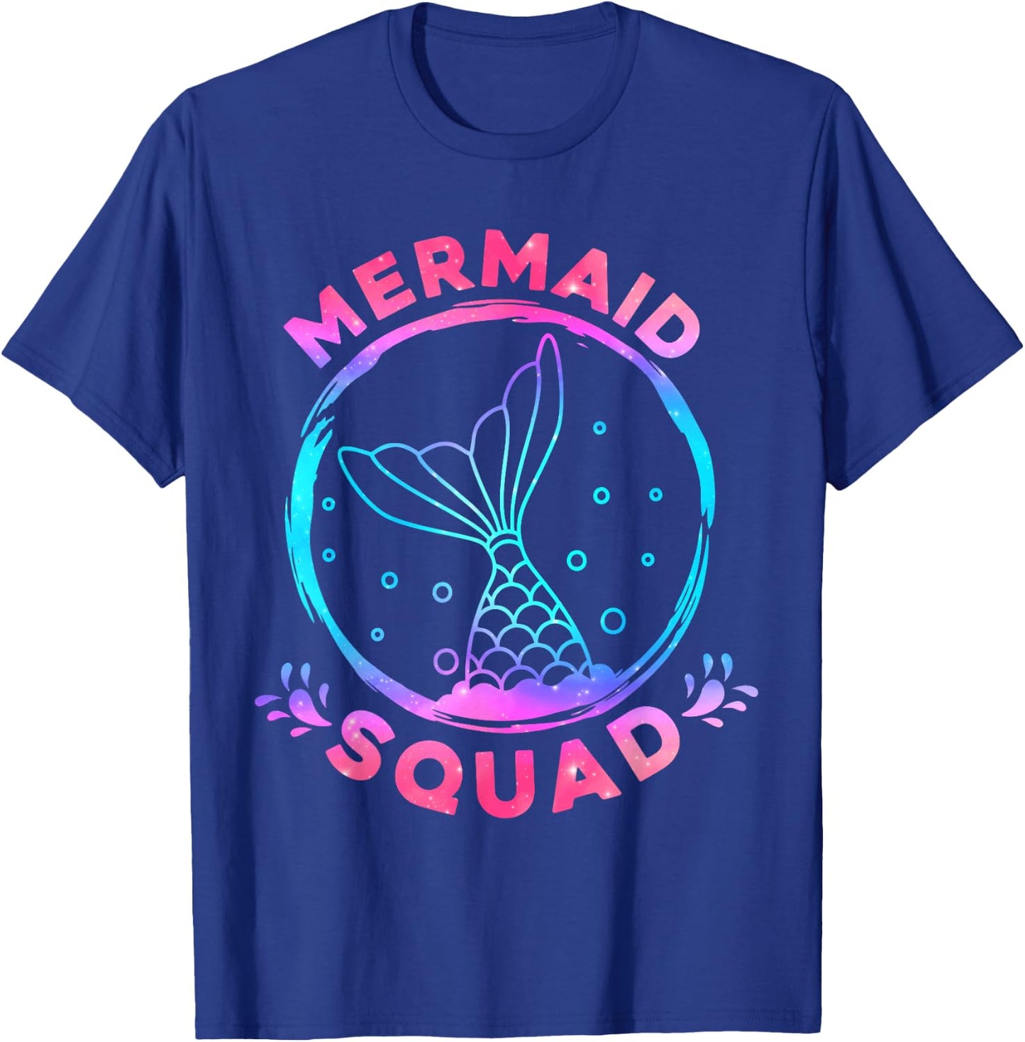 Mermaid Squad Party Matching Birthday Kids T-Shirt - T-Shirt | Royal