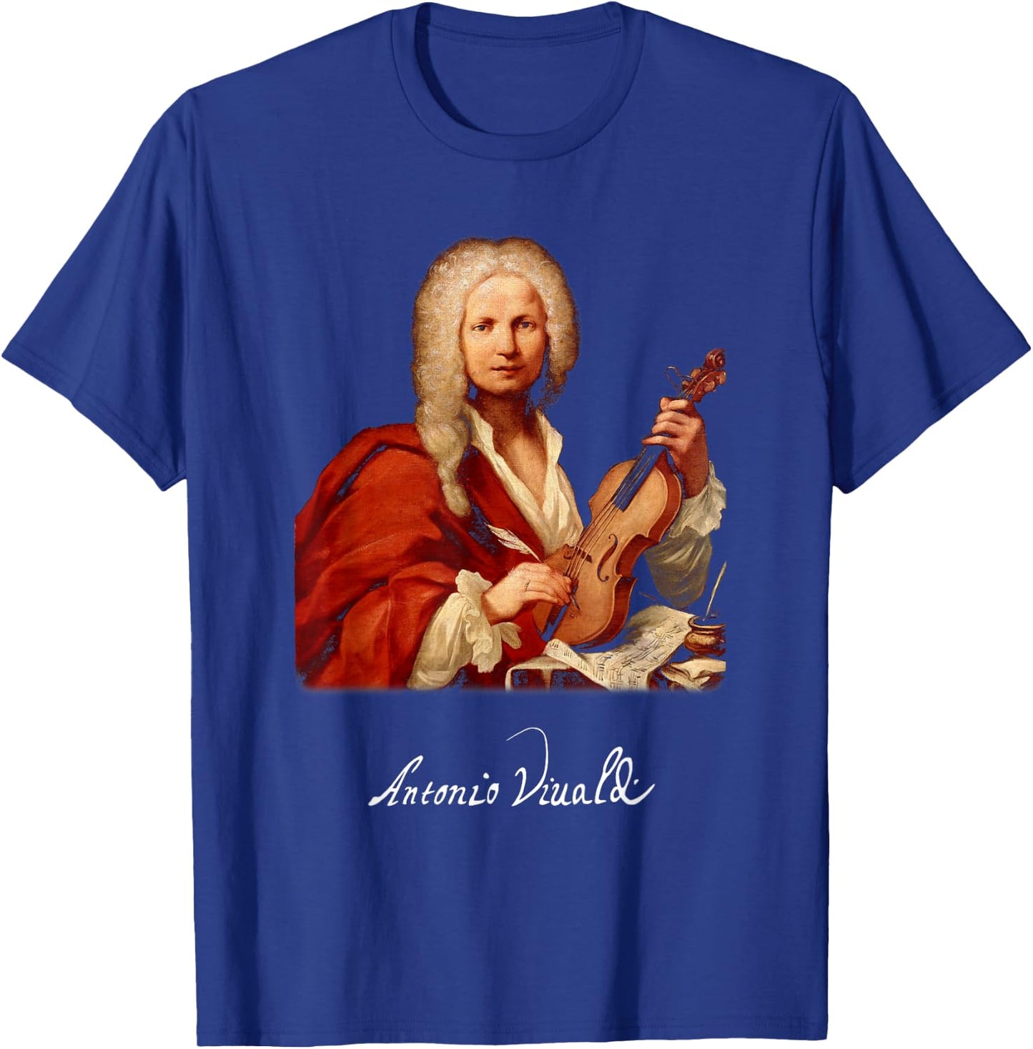 Antonio Vivaldi - Composer Signature Classical Music T-Shirt - T-Shirt | Royal