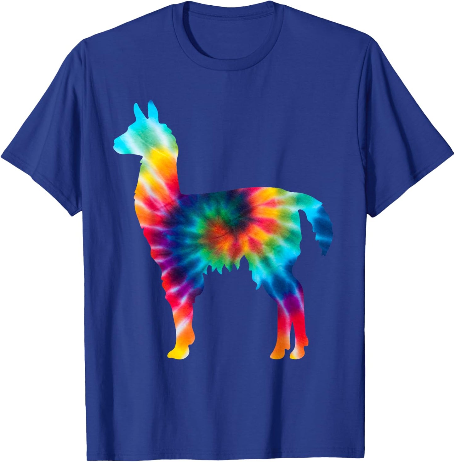 Funny Llama Tie Dye Psychedelic Hippie 60s 70s Graphic T-Shirt - T-Shirt | Royal