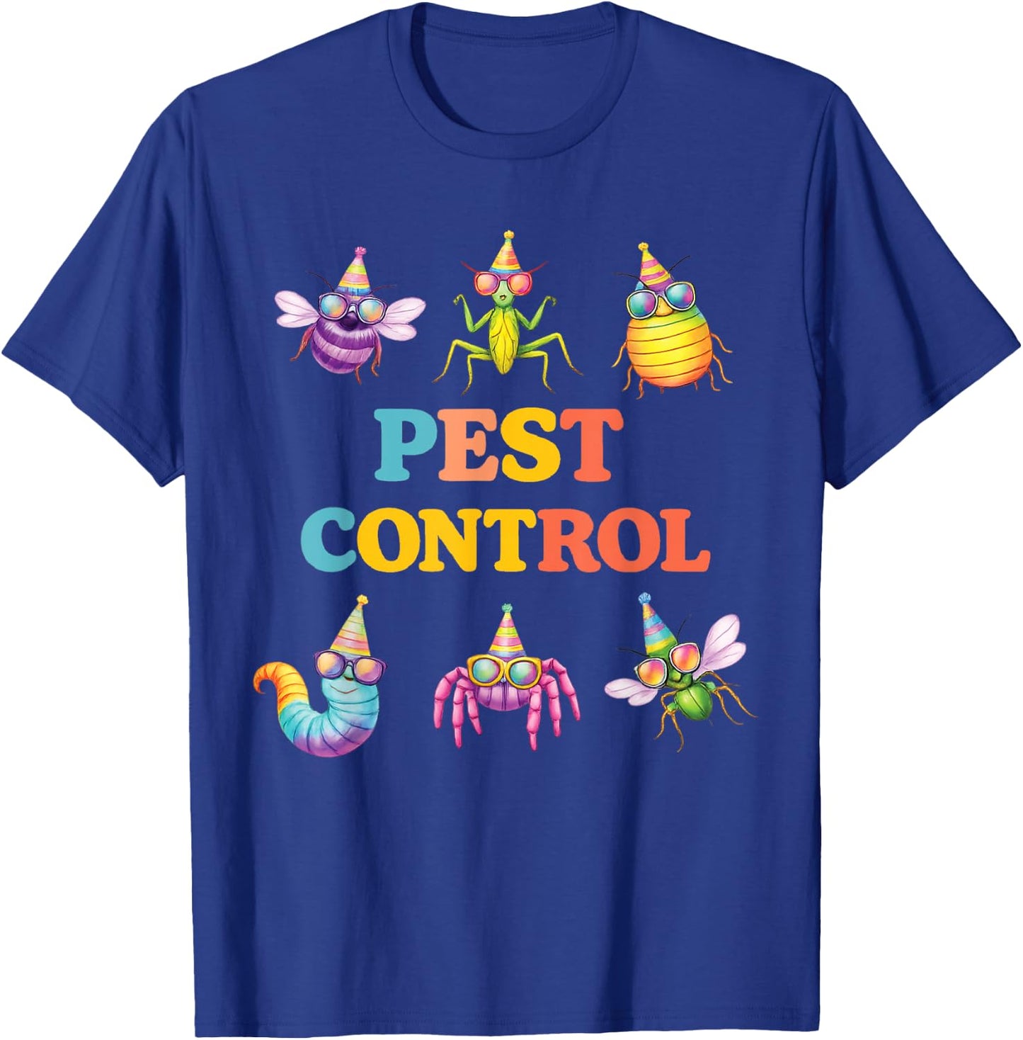 Insect Birthday Bug Pest Control Kids Party Funny Insects T-Shirt - T-Shirt | Royal