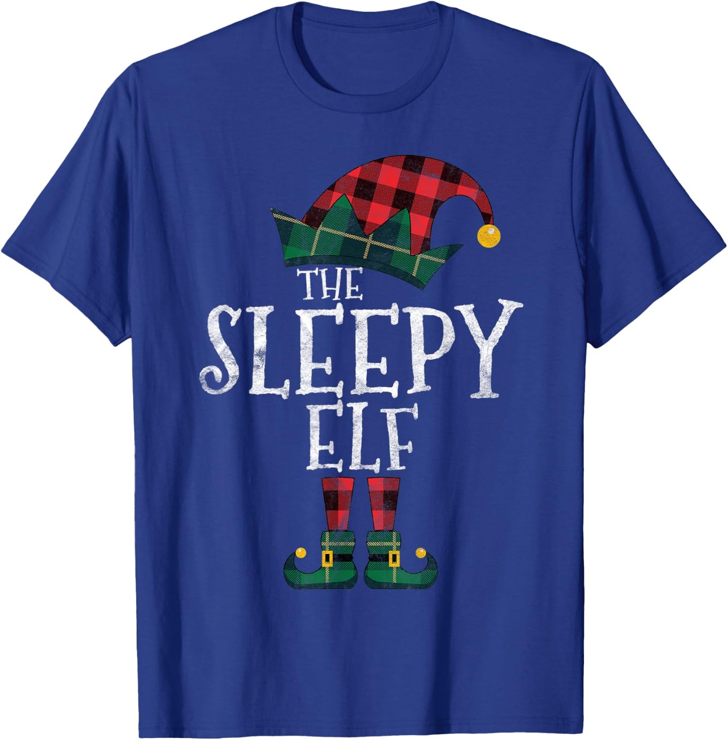 The Sleepy Elf Matching Family Group Gift Funny Christmas T-Shirt - T-Shirt | Royal