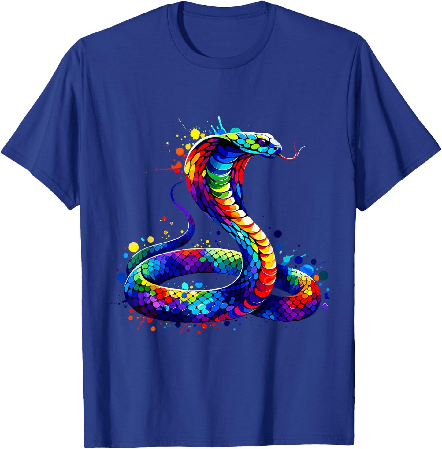 Splash Art Cobra Snake Cobras T-Shirt - T-Shirt | Royal