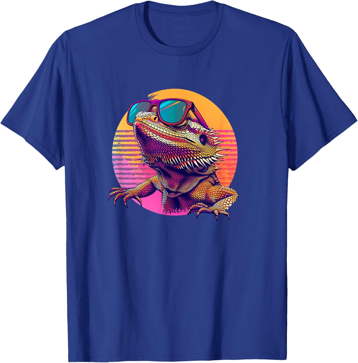 Tiny Dinosaur Retro Vintage Bearded Dragon Lover T-Shirt - T-Shirt | Royal