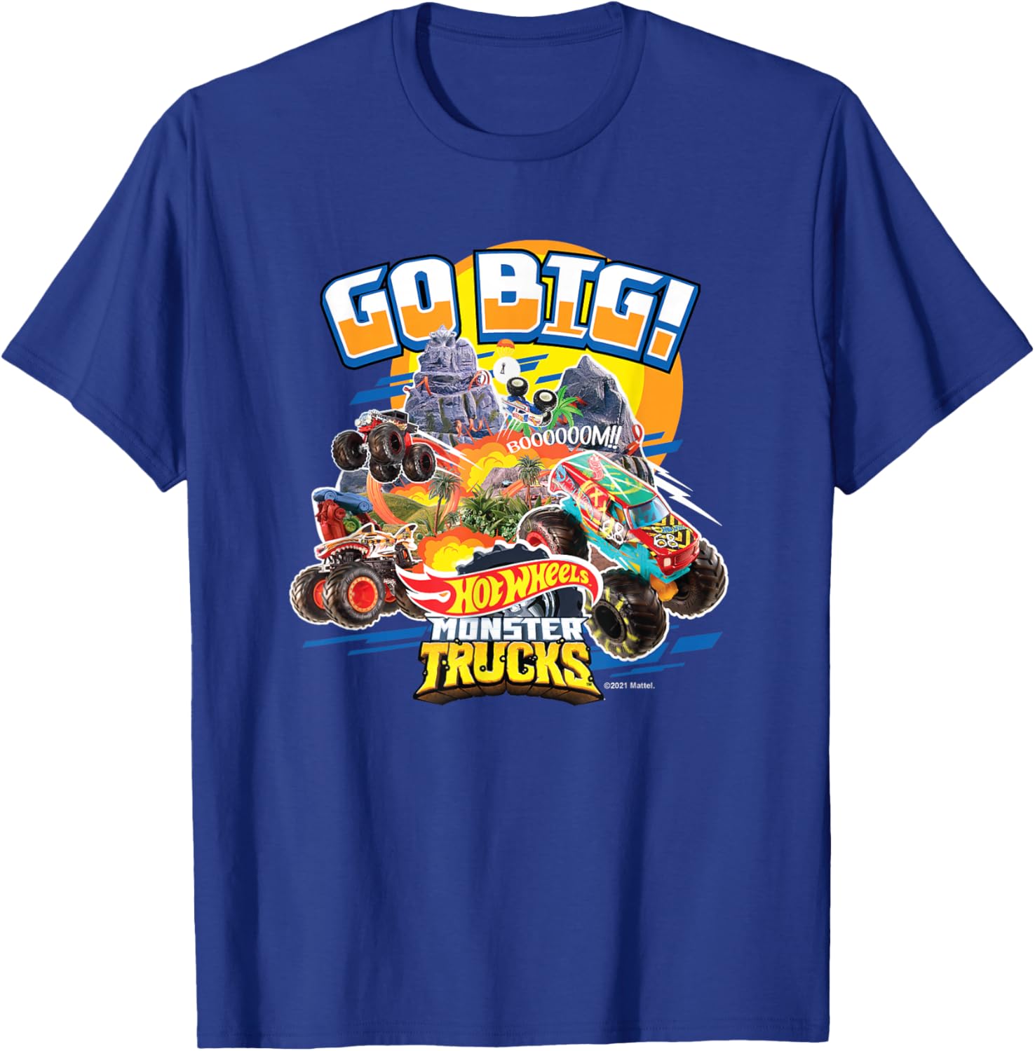 Hot Wheels Monster Trucks Get Big , black T-Shirt - T-Shirt | Royal