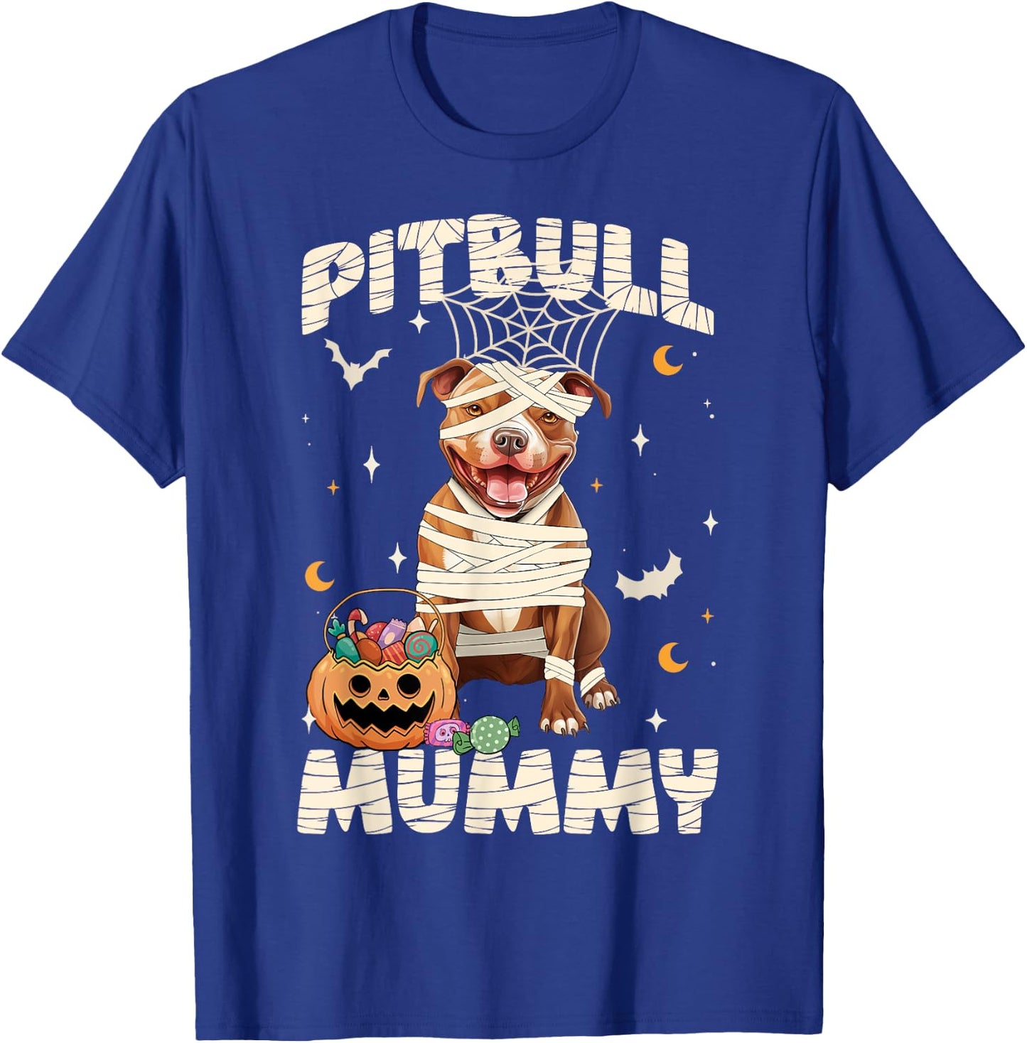 Halloween Costume Pitbull Lover Mummy Dog Owner Men Women T-Shirt - T-Shirt | Royal