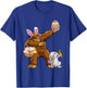 Funny Dabbing Bunny Bigfoot Easter Basket Boys Girls Kids T-Shirt - T-Shirt | Royal