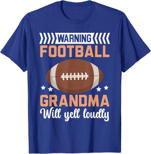 Football Grandma Grandmother Granny Grandparents Day T-Shirt - T-Shirt | Royal