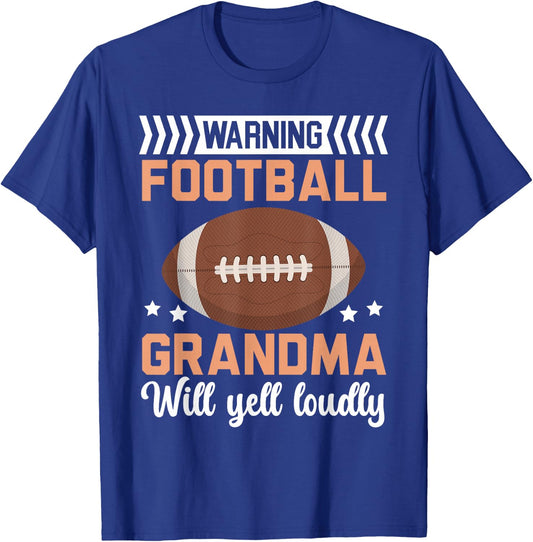 Football Grandma Grandmother Granny Grandparents Day T-Shirt - T-Shirt | Royal