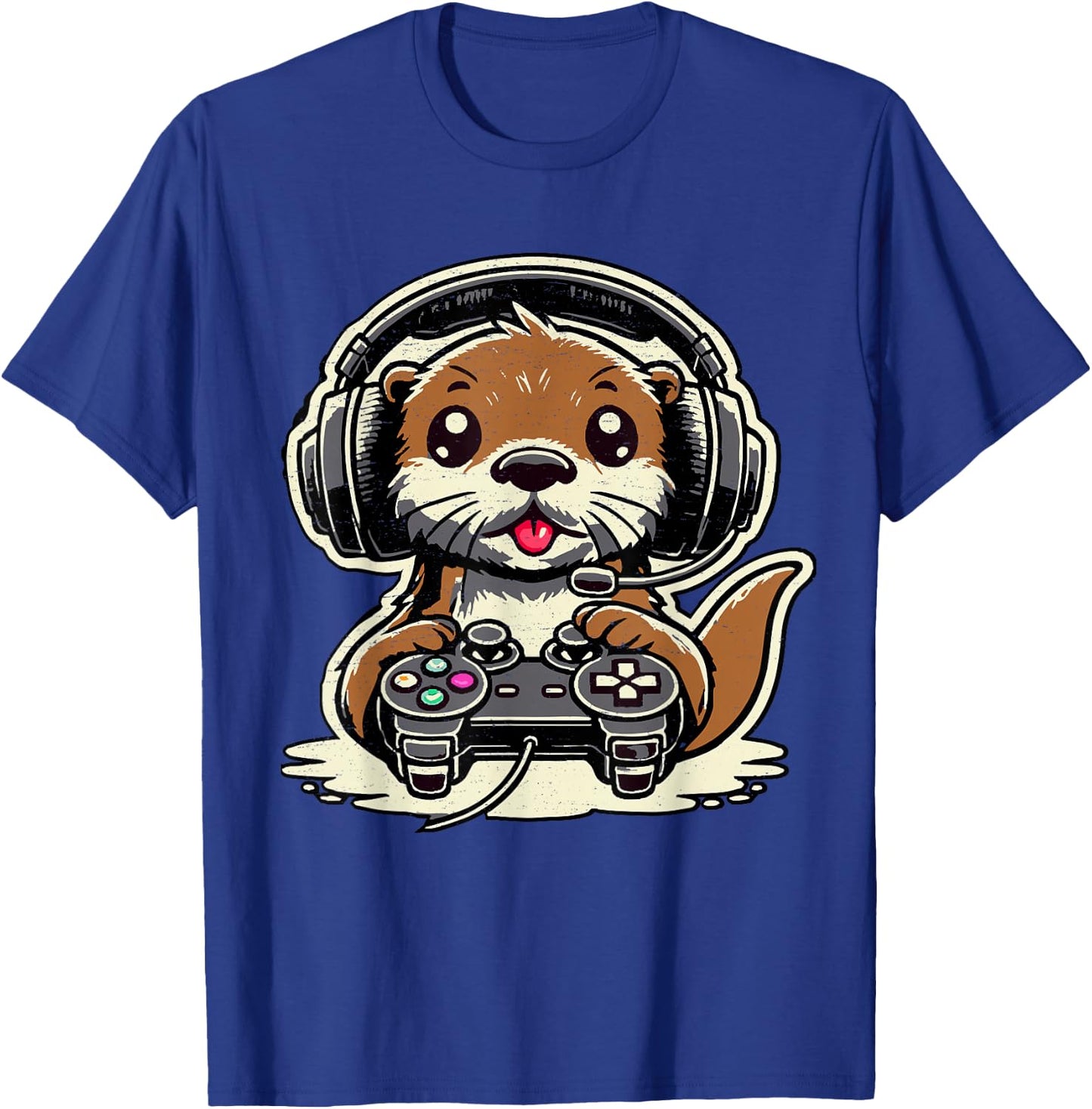 Funny Sea Otter Amateur Sea Otter Video Game , Black, S T-Shirt - T-Shirt | Royal