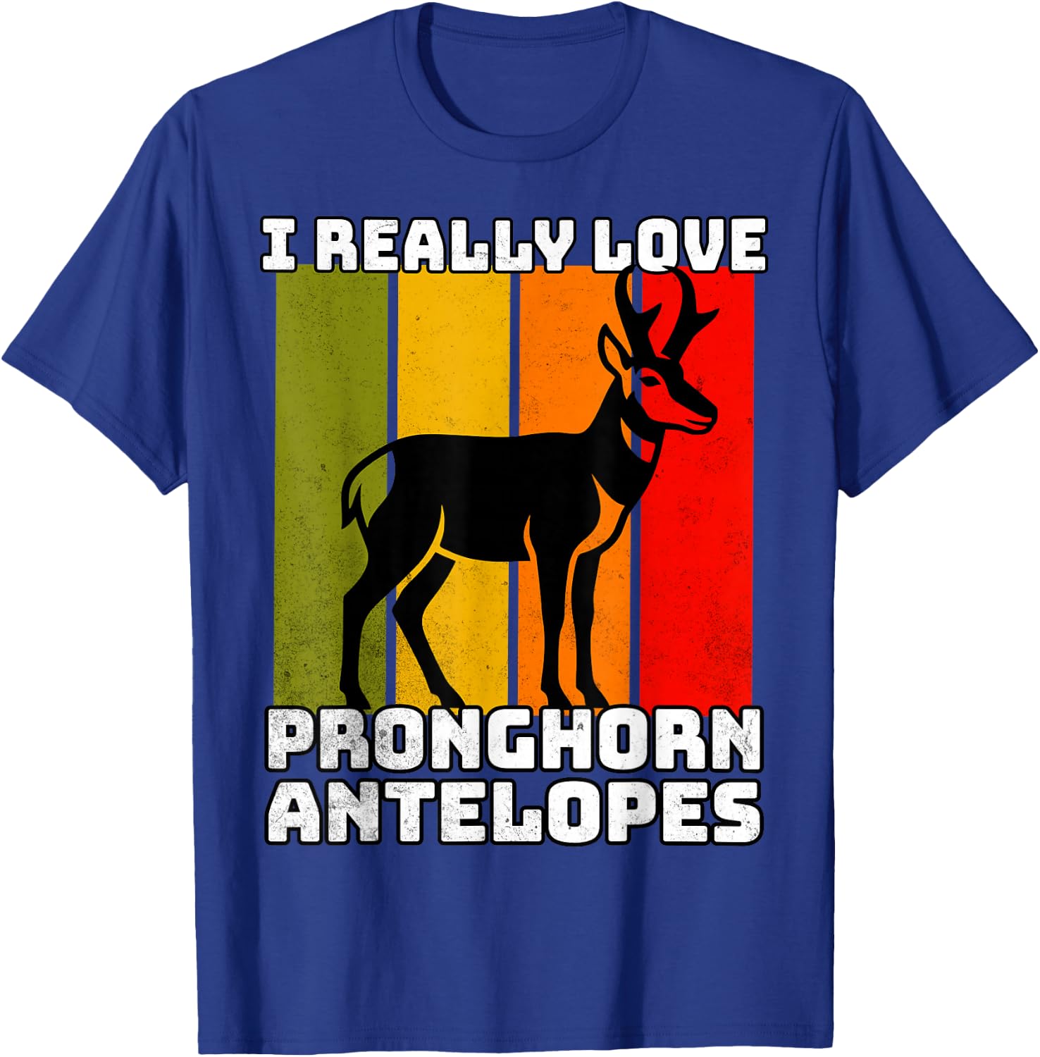 Pronghorn Antelope Retro Pronghorn Antelope T-Shirt - T-Shirt | Royal