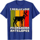 Pronghorn Antelope Retro Pronghorn Antelope T-Shirt - T-Shirt | Royal