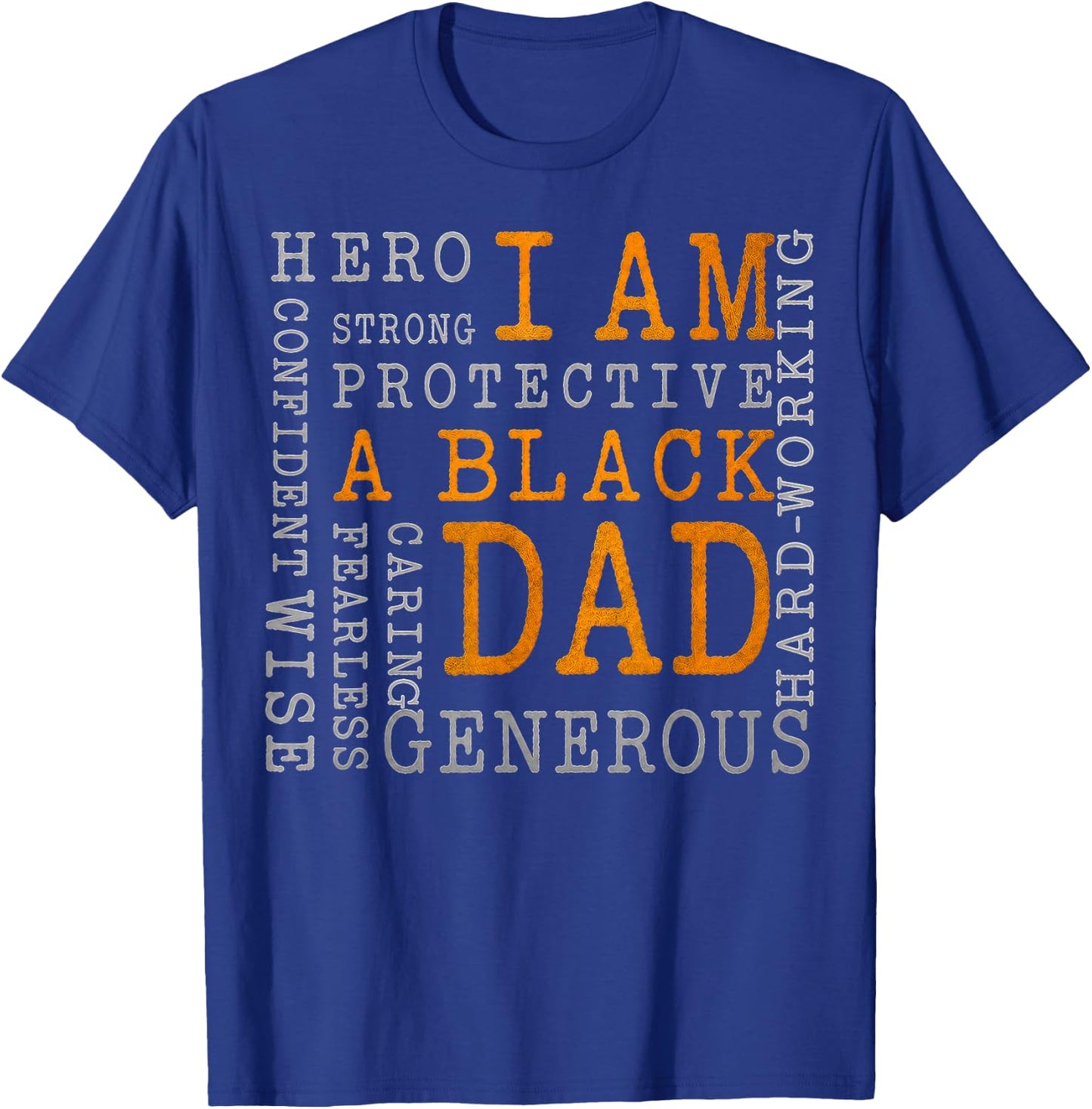 Black Father King Fathers Day Dad Matter Husband Dope Leader T-Shirt - T-Shirt | Royal
