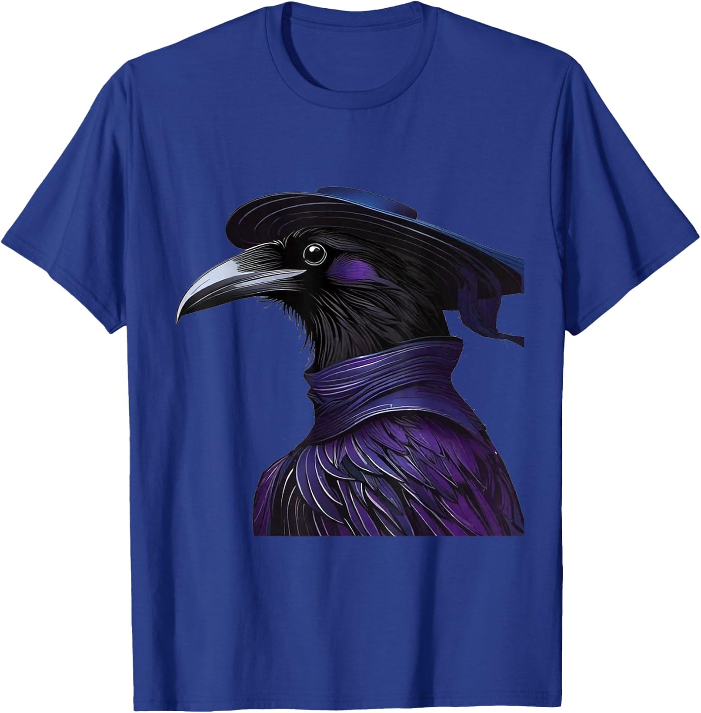 Retro Raven Crow Steampunk Scifi Dystopia Industrial Fantasy T-Shirt - T-Shirt | Royal