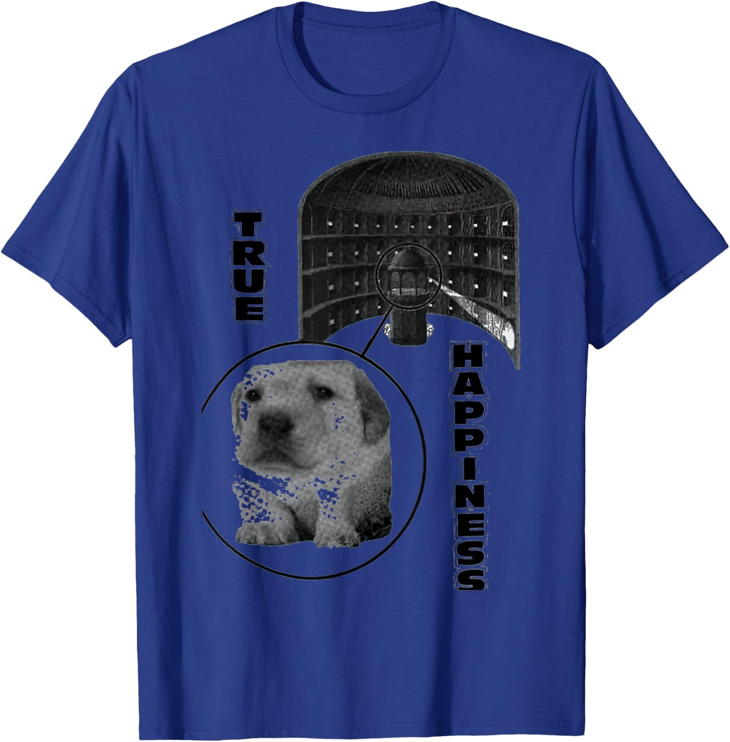 True Happiness Panopticons Funny T-Shirt - T-Shirt | Royal