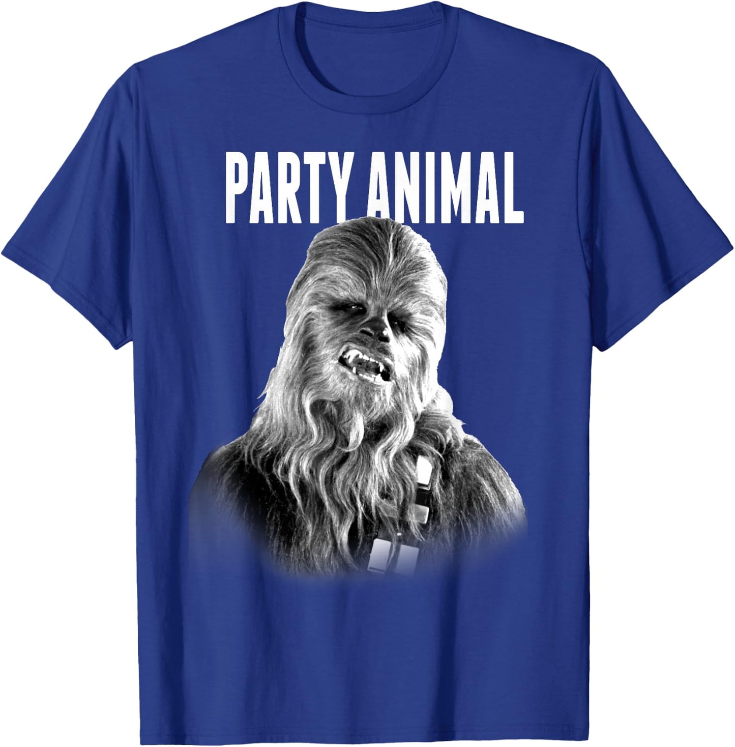 Star Wars Party Animal Chewie Head Shot T-Shirt - T-Shirt | Royal