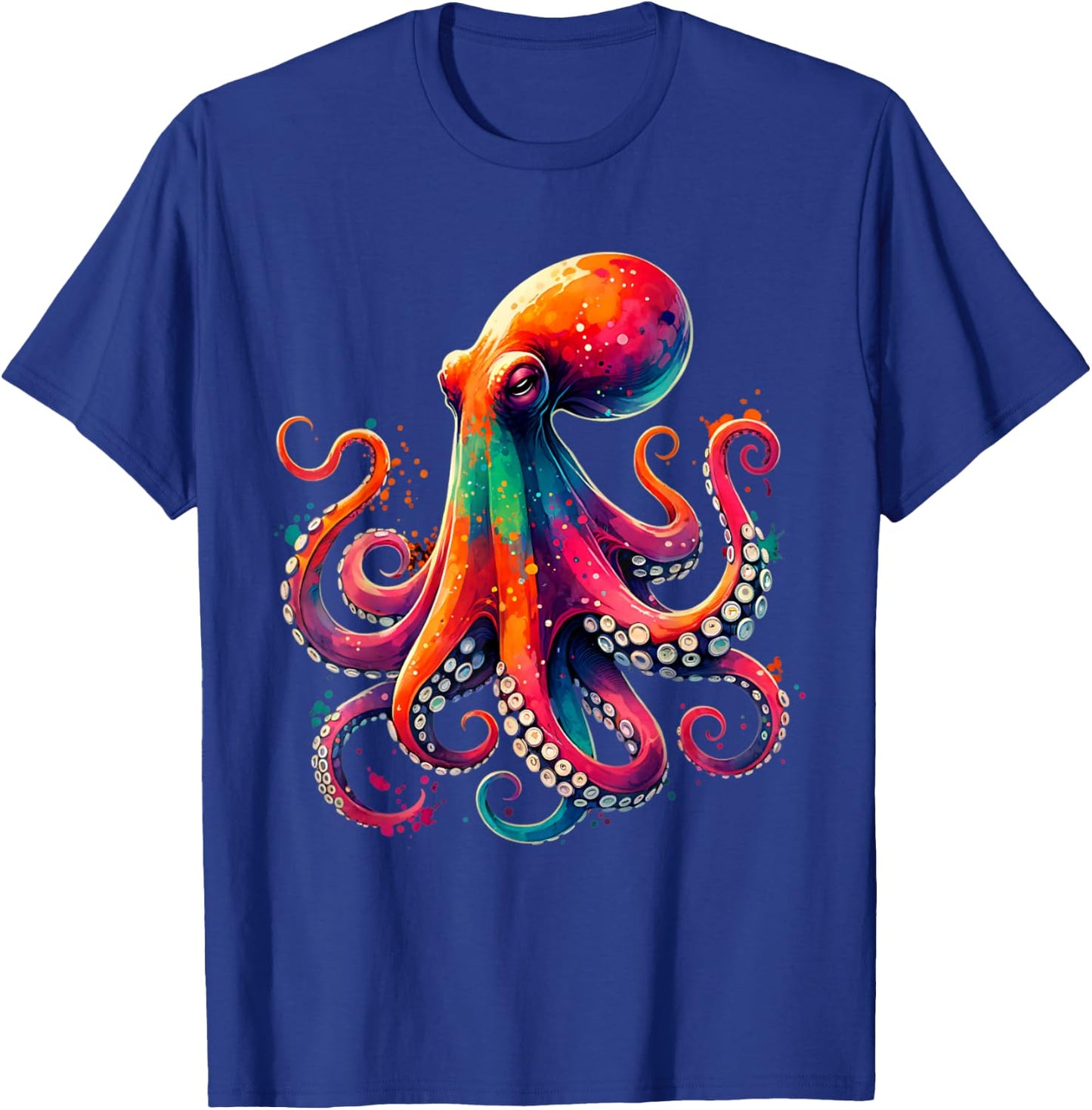 Colorful Octopus Watercolor Kraken Sea Monster T-Shirt - T-Shirt | Royal