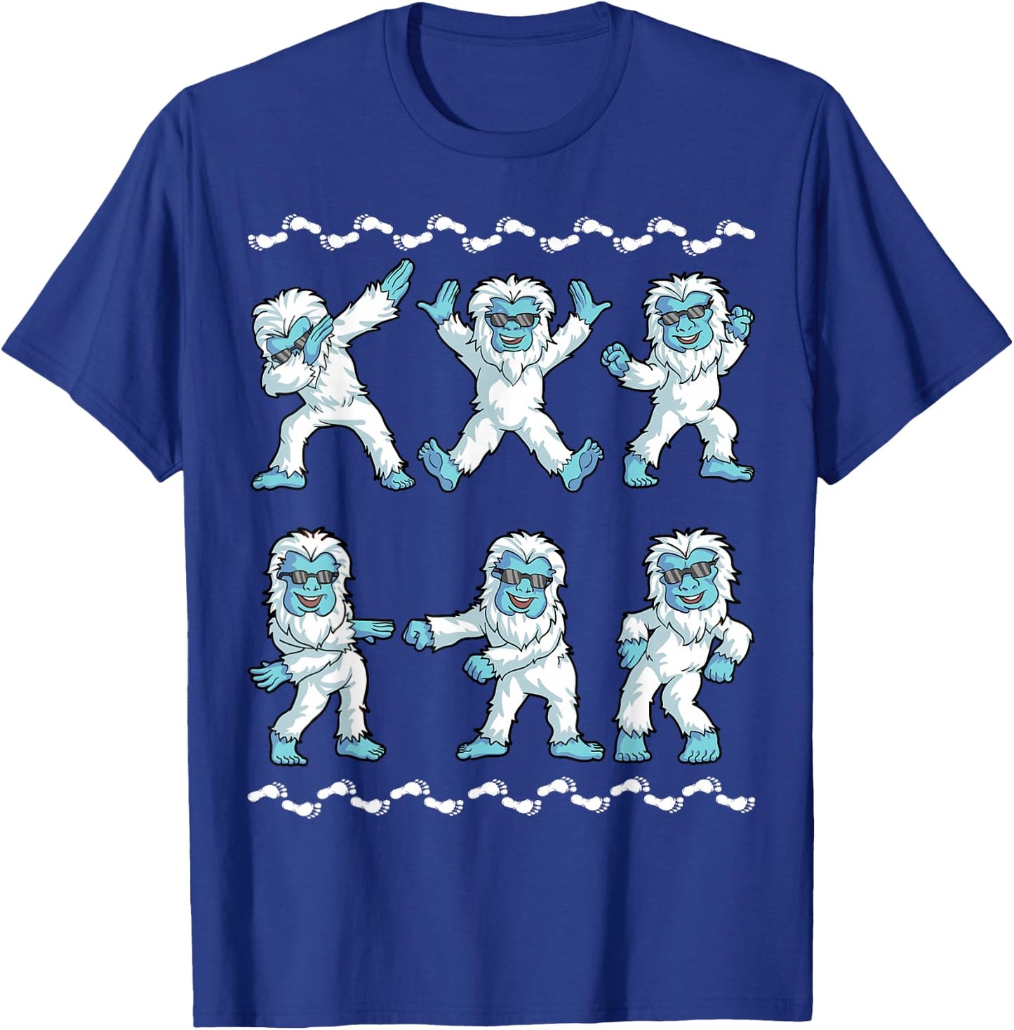 Dancing Yeti Abominable Dance Dab Boy Girls Kids Funny T-Shirt - T-Shirt | Royal
