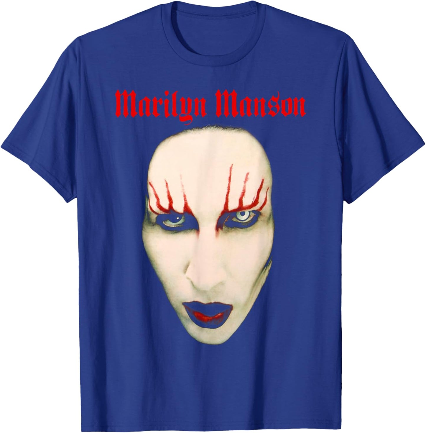 Marilyn Manson Big Face Red Lips T-Shirt - T-Shirt | Royal