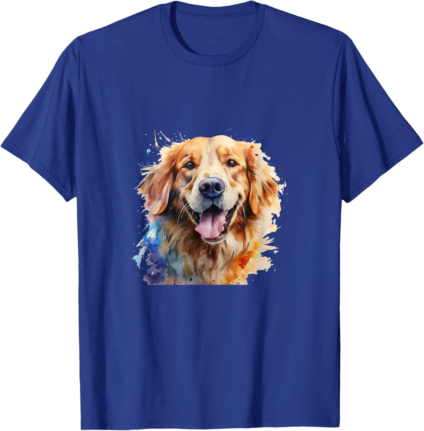 Watercolor Golden Retriever For Golden Retriever Dog Lovers T-Shirt - T-Shirt | Royal